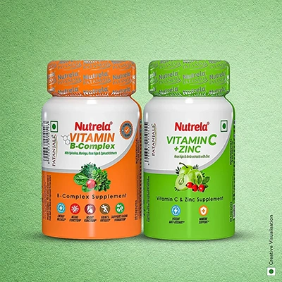 Patanjali Nutrela Vitamin C & Zinc (60N) +Vitamin B - Complex (30N) (Combo)