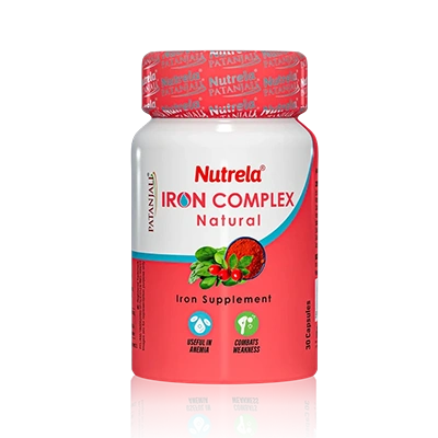 Patanjali Nutrela Iron Complex Natural 30 Capsules (Pack of 1)