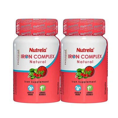 Patanjali Nutrela Iron Complex Natural Capsules (Pack of 2)