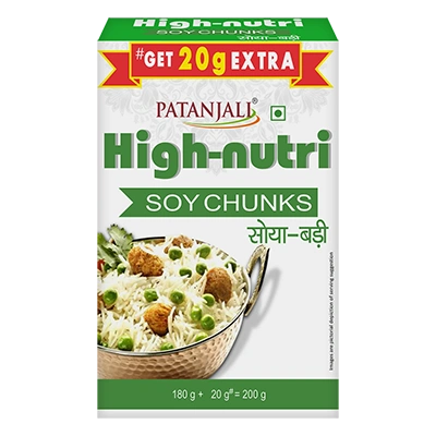 Patanjali Soya Nutri Chunks 180G + 20G