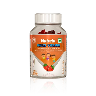 Nutrela Multi- Vitamin Kid's Gummies- Straberry Flavour - 30 Gummies