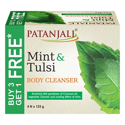 Patanjali Mint & Tulsi Body Cleanser  -125G B3G1 Free