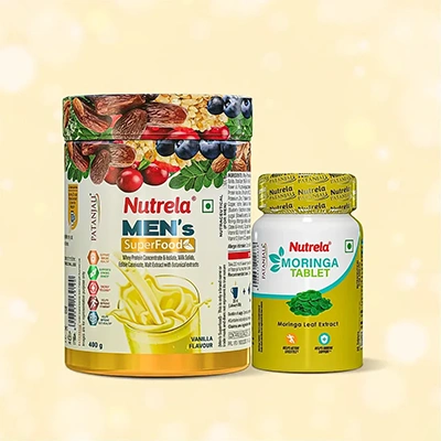 Patanjali Nutrela Men's SuperFood + Moringa Tablet (Combo)