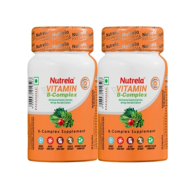 Patanjali Nutrela Vitamin B Complex 30 Capsules (Pack of 2)