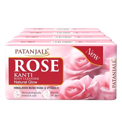 Patanjali Rose Kanti Body Cleanser 45 G-Pack of 4