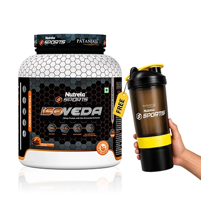 Patanjali Nutrela Sports Isoveda – Chocolate Irish + Free Shaker