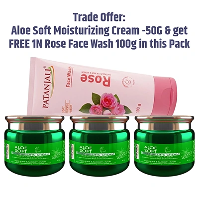 Aloesoft Moisturizing Cream-50G (B3G1) Free Rose Face Wash 100 G