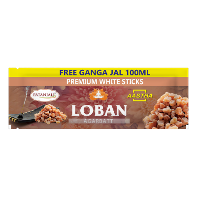 Aastha Premium White Stick Loban Agarbatti -250 G Free Gangajal